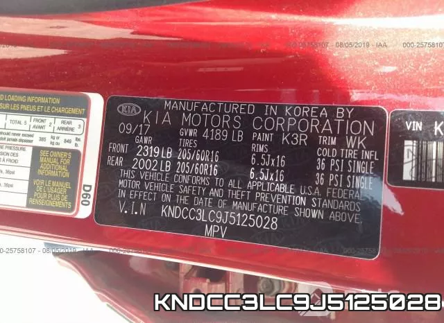KNDCC3LC9J5125028 фото 10