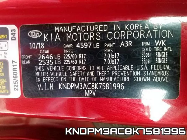 KNDPM3AC8K7581996 фото 2