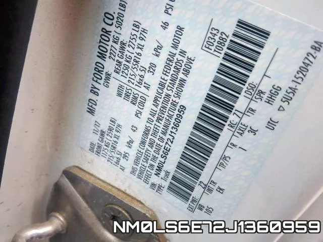 NM0LS6E72J1360959 фото 2