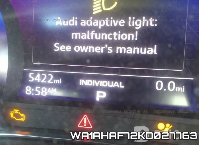WA1AHAF72KD027763 фото 8
