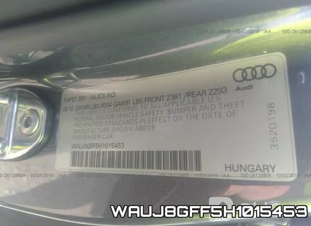 WAUJ8GFF5H1015453 фото 10