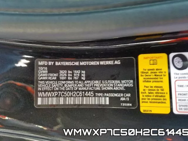 WMWXP7C50H2C61445 фото 2