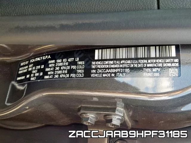 ZACCJAAB9HPF31185 фото 2