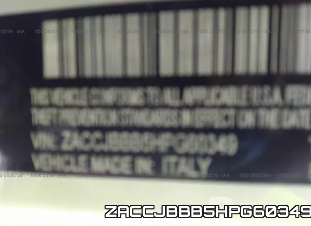 ZACCJBBB5HPG60349 фото 10