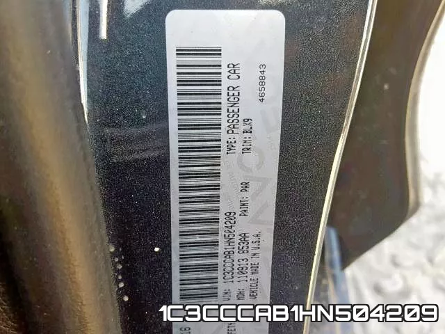 1C3CCCAB1HN504209 фото 2