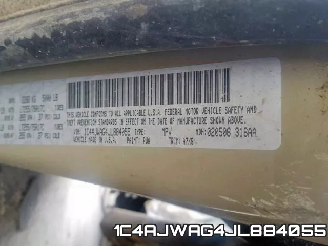 1C4AJWAG4JL884055 фото 2
