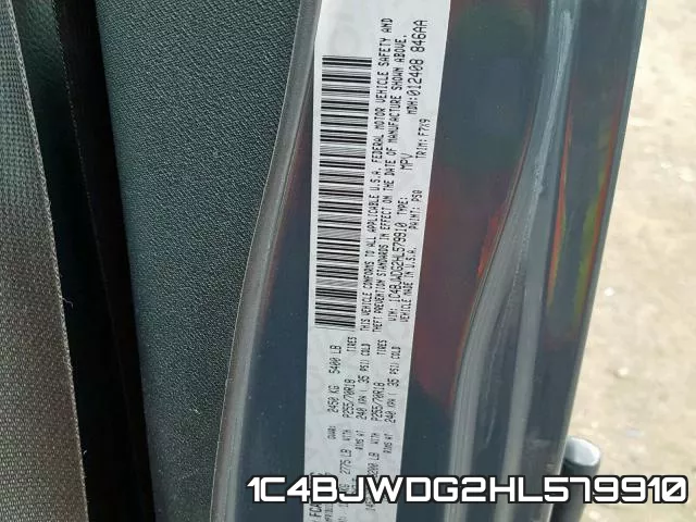 1C4BJWDG2HL579910 фото 2