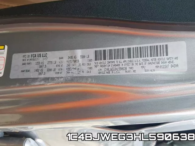 1C4BJWEG3HL590638 фото 2