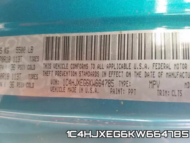 1C4HJXEG6KW664785 фото 2