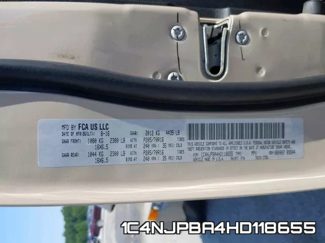 1C4NJPBA4HD118655 фото 2