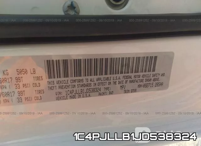 1C4PJLLB1JD538324 фото 10