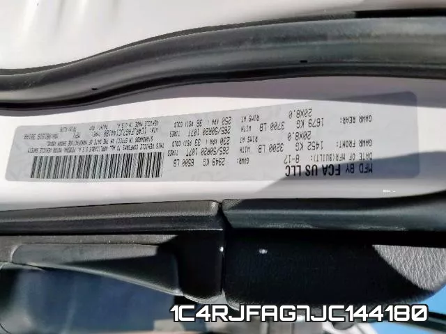1C4RJFAG7JC144180 фото 2