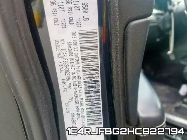 1C4RJFBG2HC822794 фото 2
