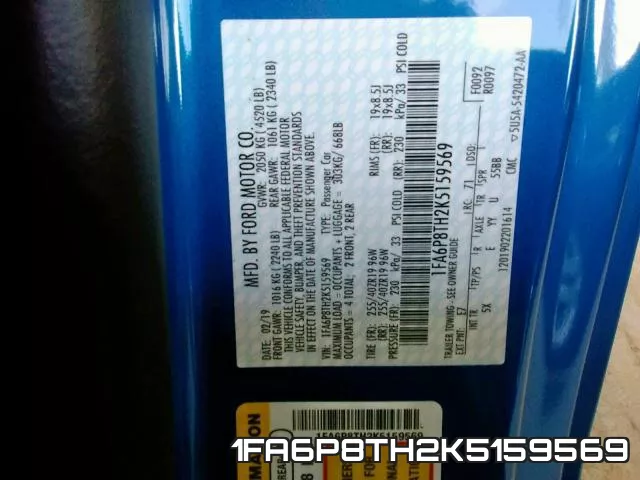 1FA6P8TH2K5159569 фото 2