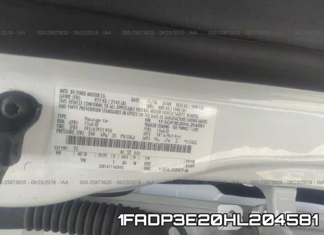 1FADP3E20HL204581 фото 10