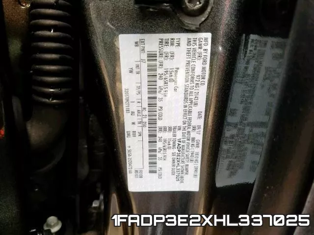 1FADP3E2XHL337025 фото 2