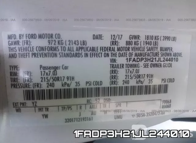 1FADP3H21JL244010 фото 10