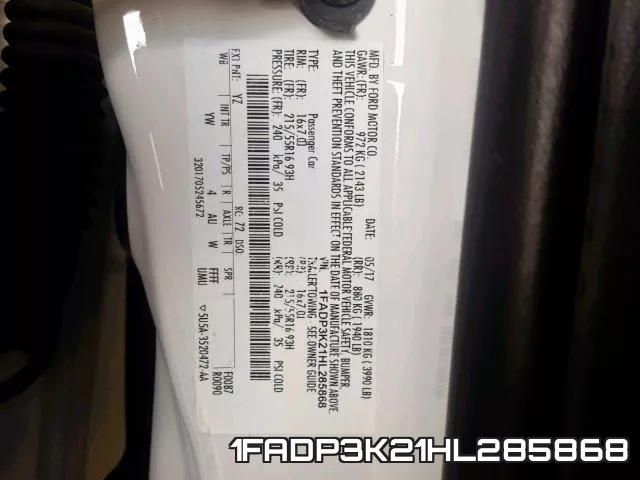 1FADP3K21HL285868 фото 2