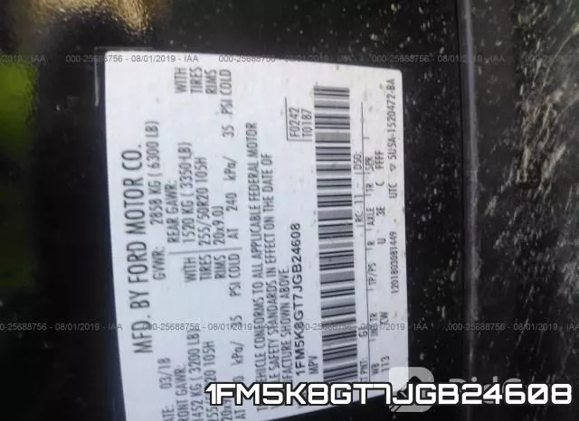 1FM5K8GT7JGB24608 фото 10