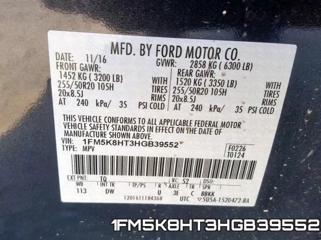 1FM5K8HT3HGB39552 фото 2