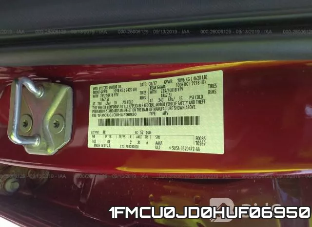1FMCU0JD0HUF06950 фото 10