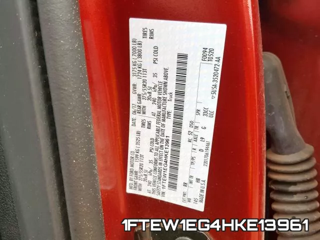 1FTEW1EG4HKE13961 фото 2