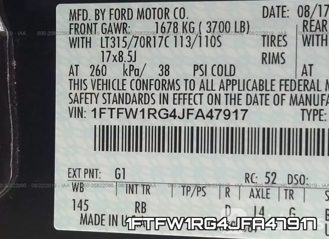 1FTFW1RG4JFA47917 фото 10