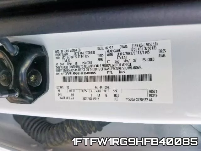 1FTFW1RG9HFB40085 фото 2