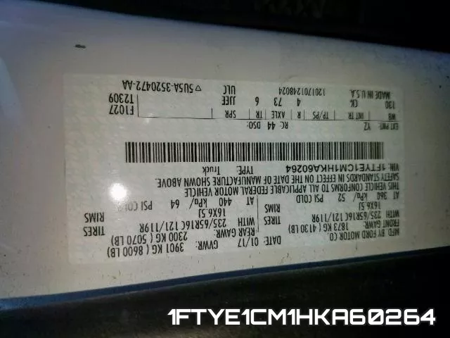 1FTYE1CM1HKA60264 фото 2