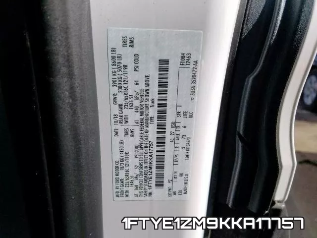 1FTYE1ZM9KKA17757 фото 2