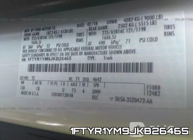 1FTYR1YM9JKB26465 фото 10