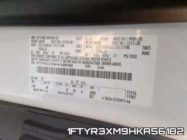 1FTYR3XM9HKA56182 фото 2