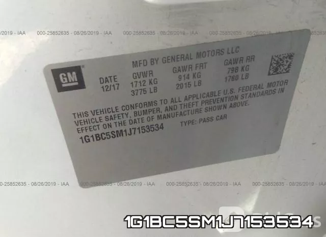 1G1BC5SM1J7153534 фото 10
