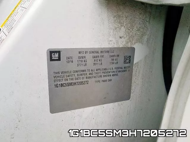 1G1BC5SM3H7205272 фото 2
