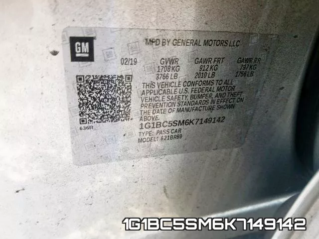 1G1BC5SM6K7149142 фото 2