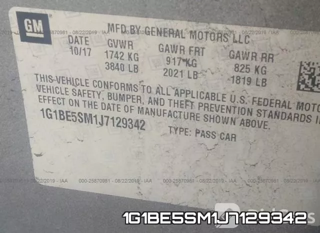 1G1BE5SM1J7129342 фото 10