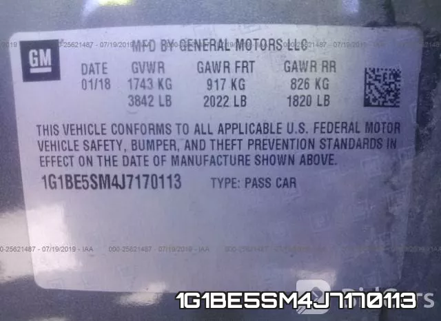1G1BE5SM4J7170113 фото 10