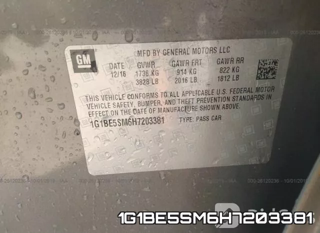 1G1BE5SM6H7203381 фото 10