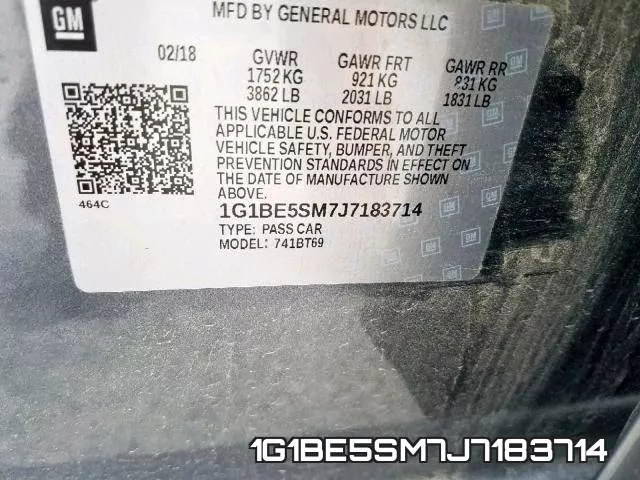 1G1BE5SM7J7183714 фото 2