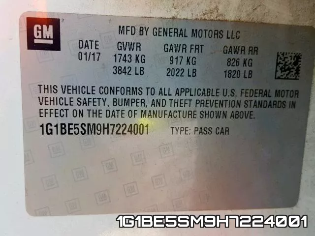 1G1BE5SM9H7224001 фото 2
