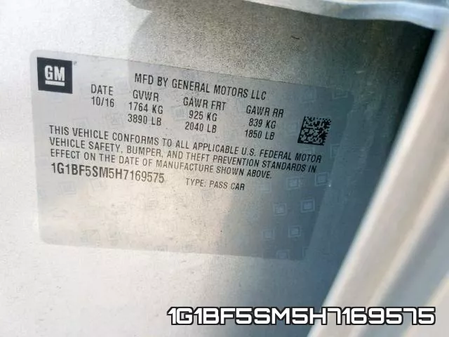 1G1BF5SM5H7169575 фото 2