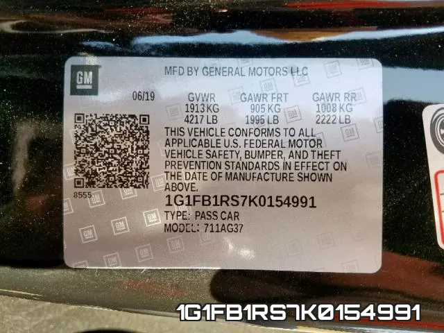 1G1FB1RS7K0154991 фото 2