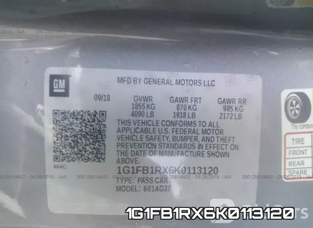 1G1FB1RX6K0113120 фото 10