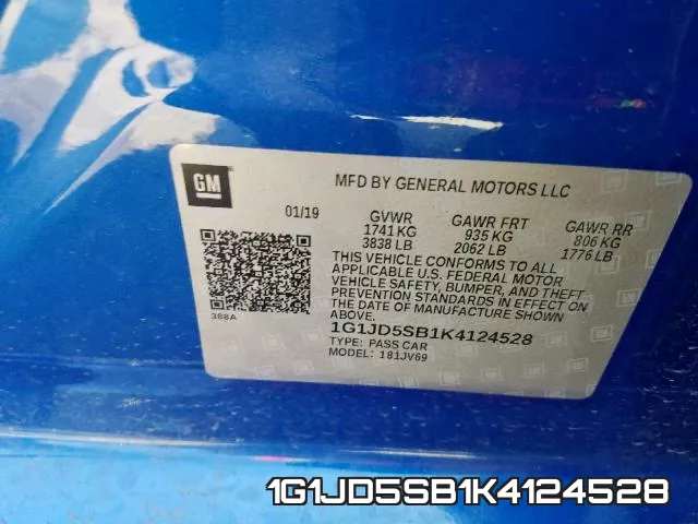 1G1JD5SB1K4124528 фото 2