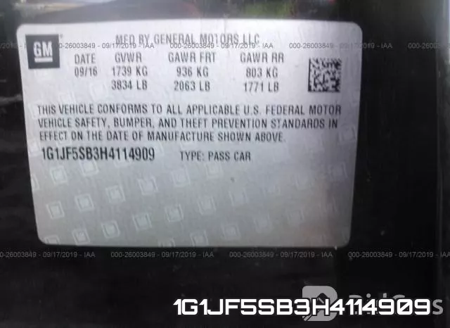 1G1JF5SB3H4114909 фото 10