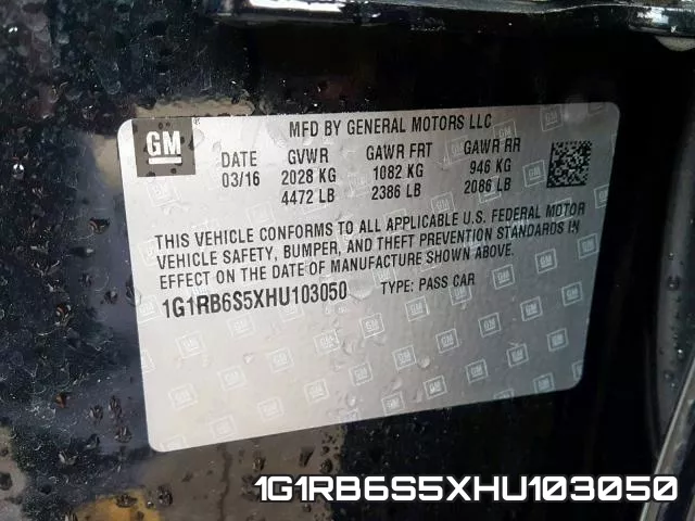 1G1RB6S5XHU103050 фото 2
