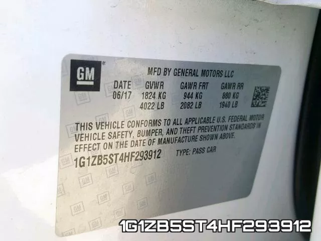 1G1ZB5ST4HF293912 фото 2