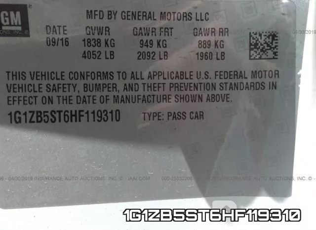 1G1ZB5ST6HF119310 фото 10
