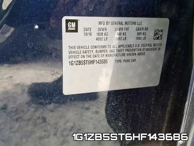 1G1ZB5ST6HF143686 фото 2