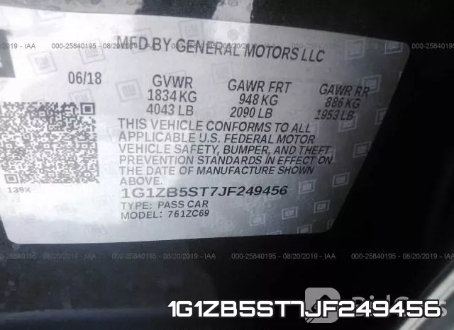 1G1ZB5ST7JF249456 фото 10